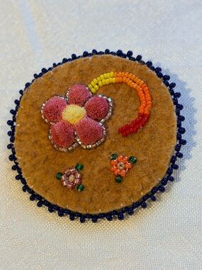 Floral Beaded Brooch